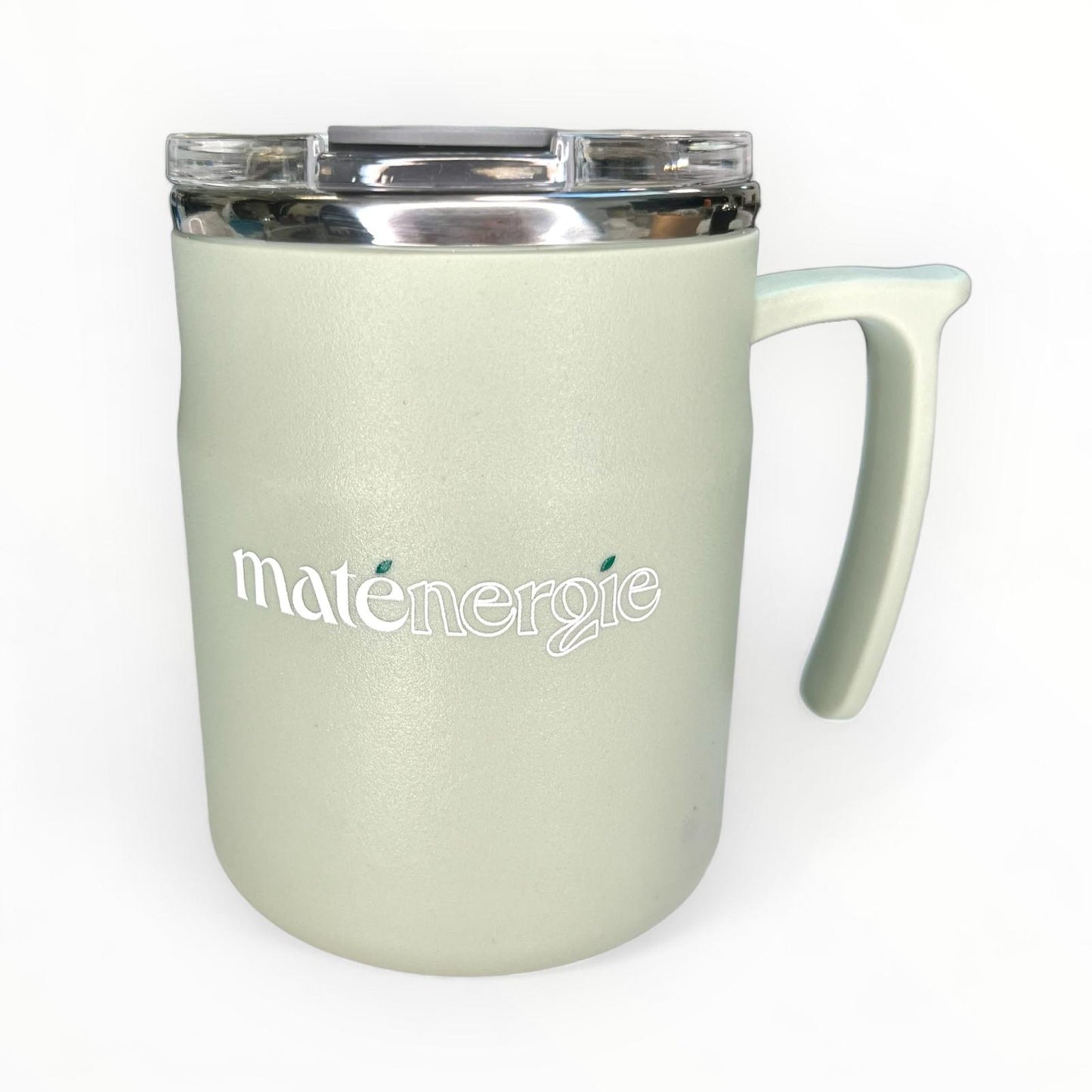 Mug à Maté Vert 500 ml en inox, parfait pour infuser des infusettes BIO avec maintien thermique
