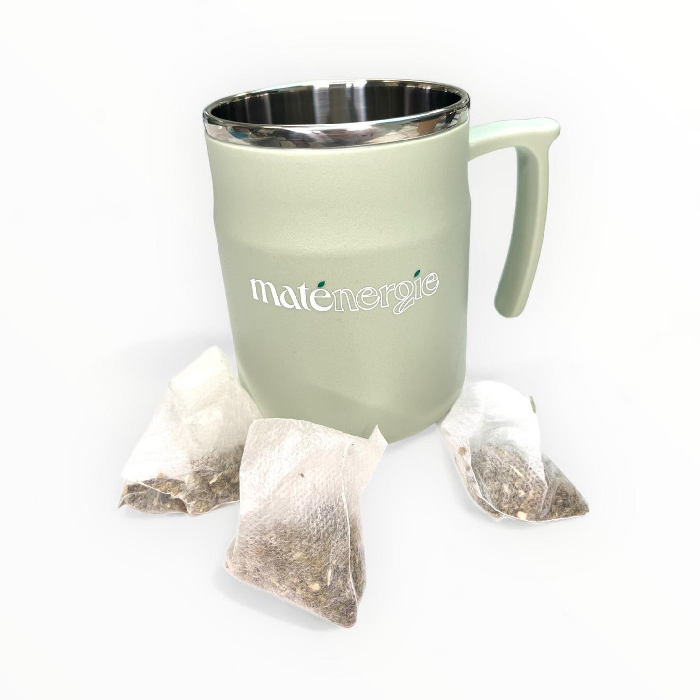 Mug à Maté Vert moderne et pratique, adapté à une dégustation facile où que vous soyez