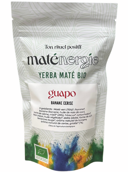MATÉ CERISE BANANE BIO・Gourmandise fruitée. Un mélange original pour une pause sucrée.