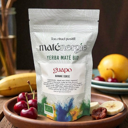 Maté Cerise Banane BIO · Gourmandise fruitée & énergie douce