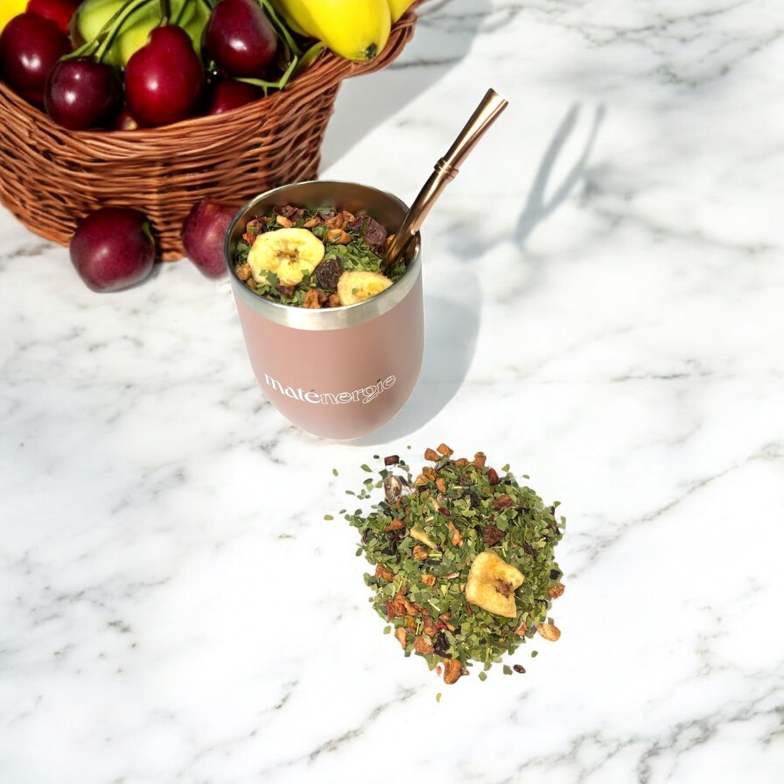 Maté Cerise Banane BIO · Gourmandise fruitée & énergie douce