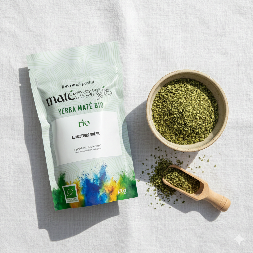 Maté vert nature BIO・Peu amer parfait pour un boost d'énergie en douceur.