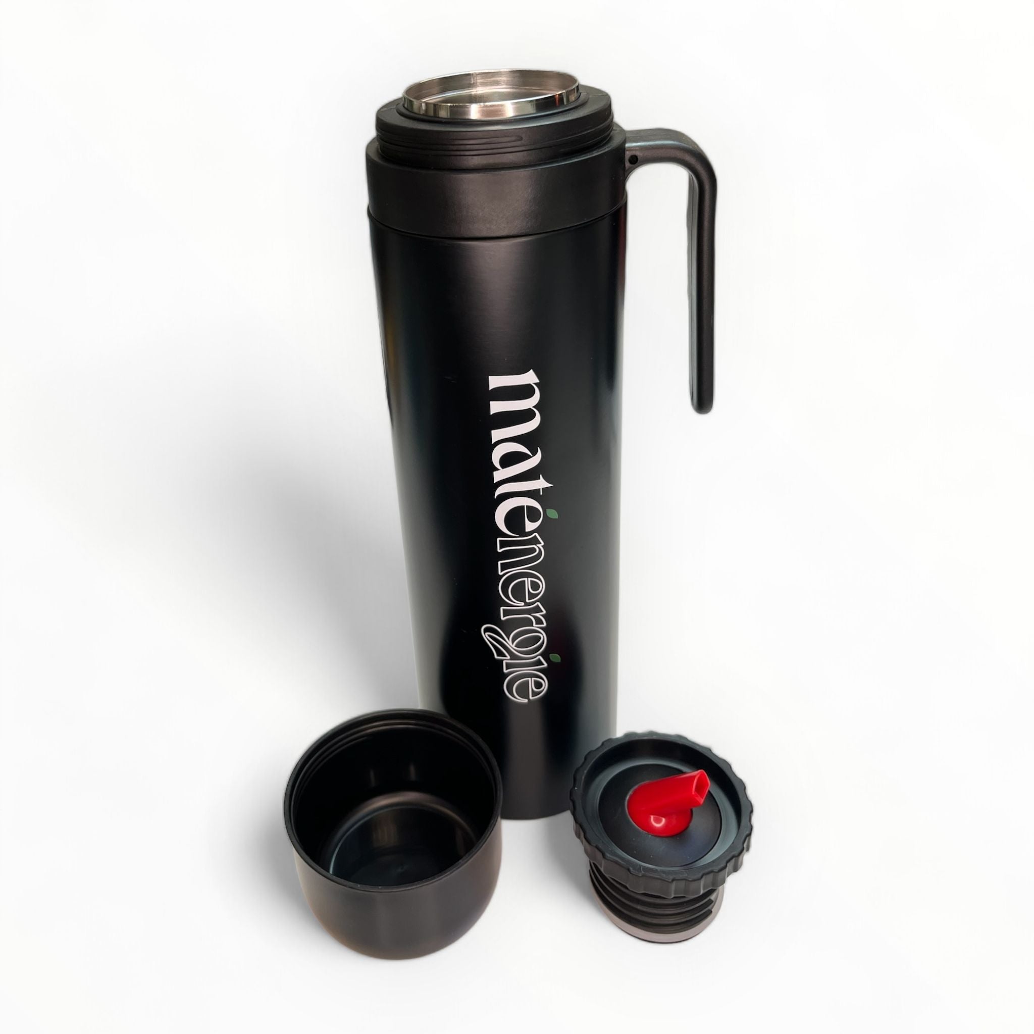 Thermos à maté noir 1L・Bec verseur précis